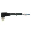 7000-13141_black M12 Konektor – muški pod kutom, crna, 8-polni, shielded