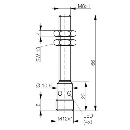 DW-AS-523-M8_1 Senzor Extra Distance M8