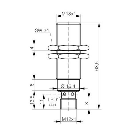 Senzor Full Inox M18