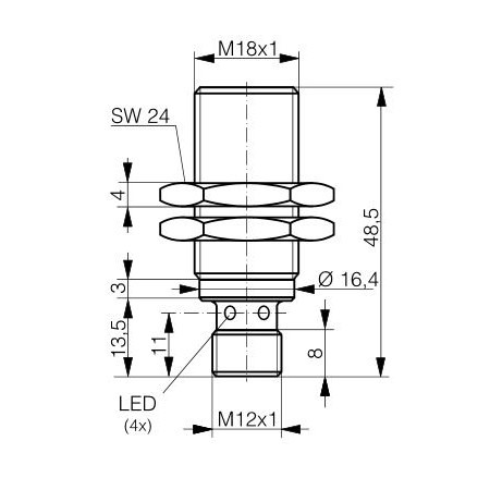 Senzor Full Inox M18