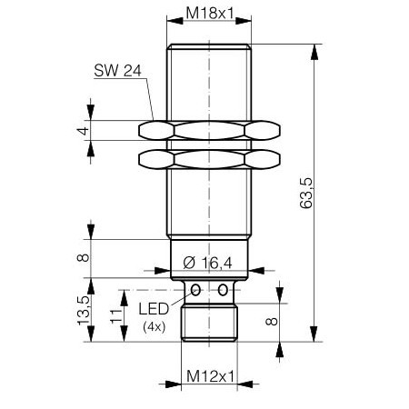 Senzor Full Inox M18
