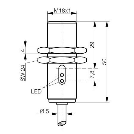 Kroz-zrake senzor M18