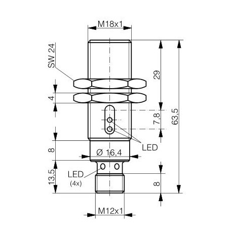 Kroz-zrake senzor M18