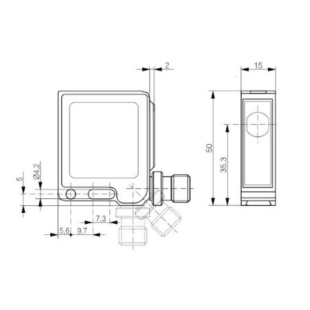Kroz-zrake senzor 40x50x15