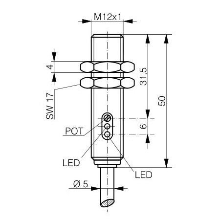 Difuzni senzor M12