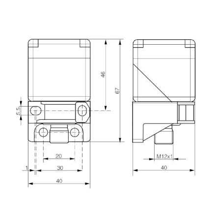Senzor Classics 40x40 PNP NO + NC