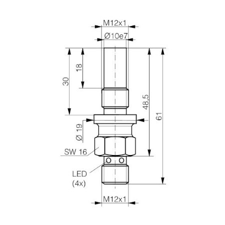 Senzor Full Inox M12 (P12)