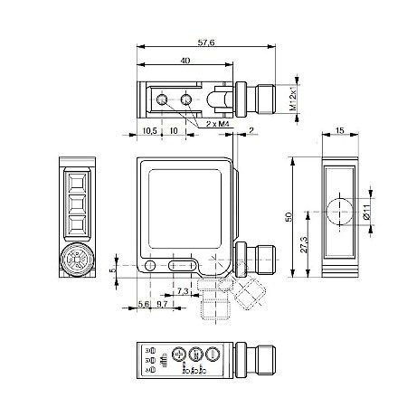 Difuzni senzor boje 40x50x15