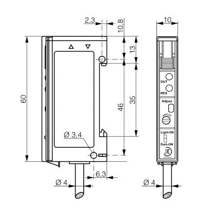Pojačalo s optičkim vlaknima-plavo svijetlo 31x60x10