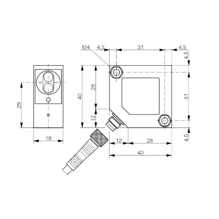 Pojačalo s optičkim vlaknima 40x40x19