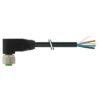 7000-17061_black M12 Konektor – ženski pod kutom, crna, 8-polni