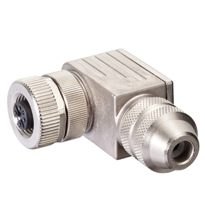 M12 Konektor – ženski pod kutom, 8-polni, shielded