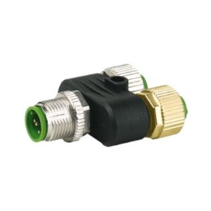 M12 muški ravni – ženski ravni, T-konektor