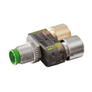 M12 muški ravni – ženski ravni, 5-polni, 3xLED (PNP), T-konektor, Slim Line