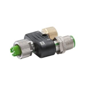 M12 ženski ravni, 8-polni – muški/ženski ravni, 4-polni, T-konektor