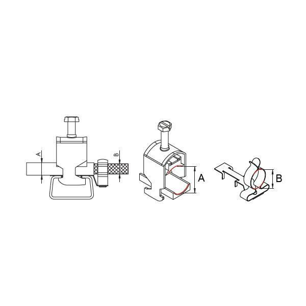 CC-LFC/SKL - EMC set zaštitne i kabelske stezaljke, montaža na C-šinu