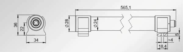 tube2 Strojna lampa - TUBE 13 W | 570 mm