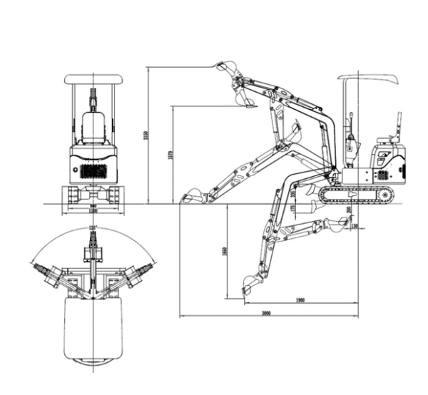 Mini Bager benzin BKB941 + 3 dodatna alata!